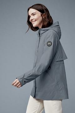 Chamarras Canada Goose Mujer Outlet - Davie Rompevientos Black Label Grises FC8472903
